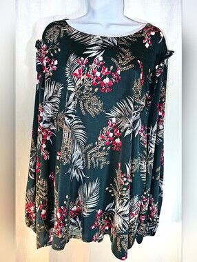 2/$20 Nwot Shopin LA 2X Botanical Ls Top